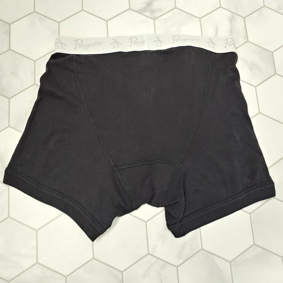 Good Used Condition Men's Penguin Boxer Briefs Black Size Medium - Picture 3 of 9